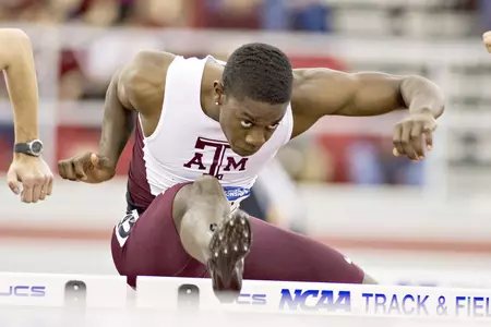 Wayne Davis II breaks A&M hurdle record for NCAA Indoor silver