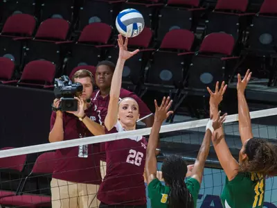 Texas A&M Sweeps Siena in Home Opener