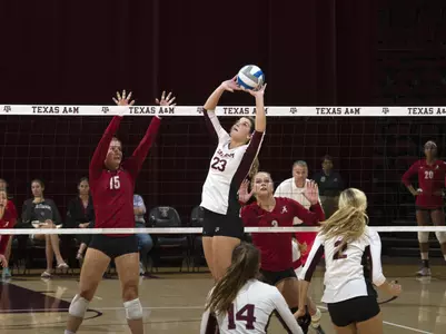 Aggies Fall in Five at Alabama