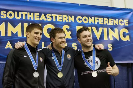 McLiney takes third on tower, Aggies place eighth at SEC