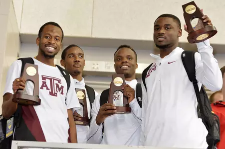 Aggies break 4x400 collegiate record to win NCAA Indoor title