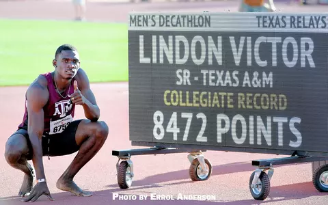 Lindon Victor - decathlon collegiate record