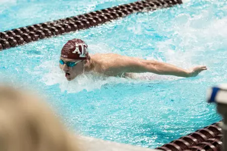 Feb 15, 2018; SEC Swimming and Diving Championships in College Station, TX. Photos by Thomas Campbell/Texas A&M Athletics