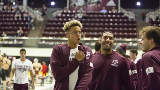 during Swimming and Diving meet against Ohio State