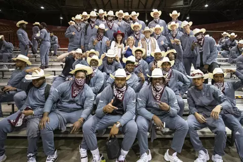 HOUSTON, TX - DECEMBER 23, 2019 - Football Bowl Rodeo in Houston, TX. Photo By Craig Bisacre/Texas A&M Athletics