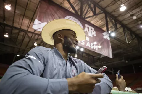 HOUSTON, TX - DECEMBER 23, 2019 - Football Bowl Rodeo in Houston, TX. Photo By Craig Bisacre/Texas A&M Athletics