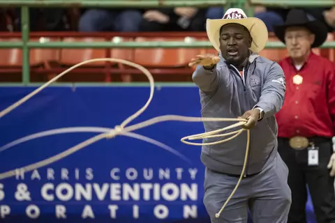 HOUSTON, TX - DECEMBER 23, 2019 - Football Bowl Rodeo in Houston, TX. Photo By Craig Bisacre/Texas A&M Athletics