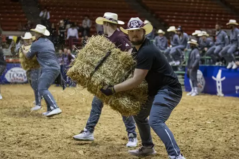 HOUSTON, TX - DECEMBER 23, 2019 - Football Bowl Rodeo in Houston, TX. Photo By Craig Bisacre/Texas A&M Athletics