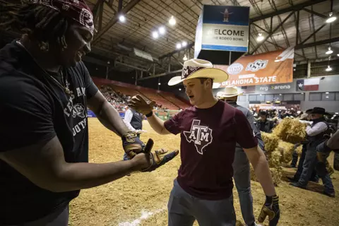 HOUSTON, TX - DECEMBER 23, 2019 - Football Bowl Rodeo in Houston, TX. Photo By Craig Bisacre/Texas A&M Athletics