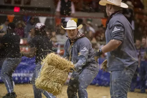 HOUSTON, TX - DECEMBER 23, 2019 - Football Bowl Rodeo in Houston, TX. Photo By Craig Bisacre/Texas A&M Athletics