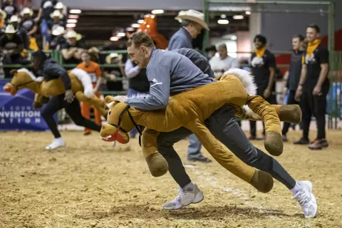 HOUSTON, TX - DECEMBER 23, 2019 - Football Bowl Rodeo in Houston, TX. Photo By Craig Bisacre/Texas A&M Athletics