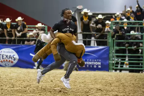 HOUSTON, TX - DECEMBER 23, 2019 - Football Bowl Rodeo in Houston, TX. Photo By Craig Bisacre/Texas A&M Athletics