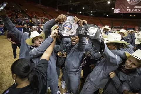 HOUSTON, TX - DECEMBER 23, 2019 - Football Bowl Rodeo in Houston, TX. Photo By Craig Bisacre/Texas A&M Athletics