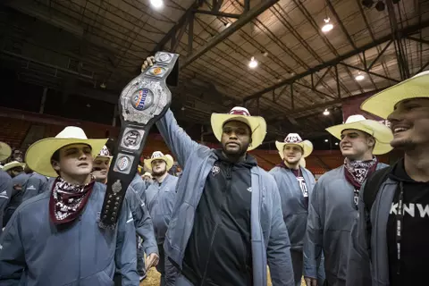 HOUSTON, TX - DECEMBER 23, 2019 - Football Bowl Rodeo in Houston, TX. Photo By Craig Bisacre/Texas A&M Athletics