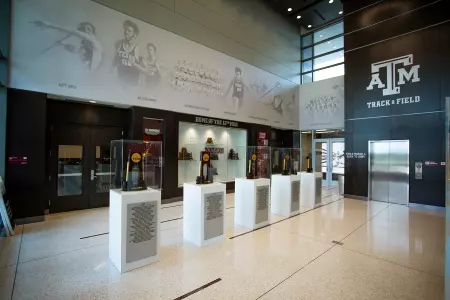 COLLEGE STATION, TX - AUGUST 02, 2019 - Facility Photos of EB Cushing Stadium in College Station, TX. Photo By Advent