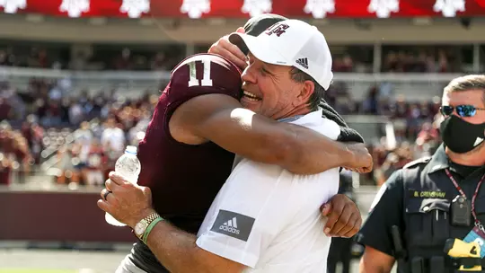Kellen Mond and Jimbo Fisher