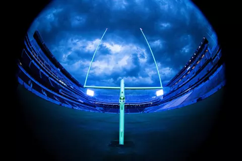 COLLEGE STATION, TX - APRIL 09, 2020 - Light it Blue event at in College Station, TX. Photo By Craig Bisacre/Texas A&M Athletics