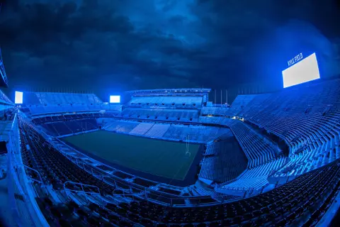 COLLEGE STATION, TX - APRIL 09, 2020 - Light it Blue event at in College Station, TX. Photo By Craig Bisacre/Texas A&M Athletics