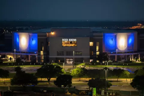 COLLEGE STATION, TX - APRIL 09, 2020 - Light it Blue event at in College Station, TX. Photo By Craig Bisacre/Texas A&M Athletics