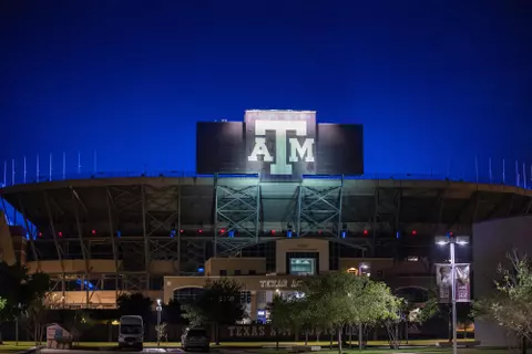 COLLEGE STATION, TX - APRIL 09, 2020 - Light it Blue event at in College Station, TX. Photo By Craig Bisacre/Texas A&M Athletics