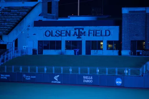 COLLEGE STATION, TX - APRIL 09, 2020 - Light it Blue event at in College Station, TX. Photo By Craig Bisacre/Texas A&M Athletics