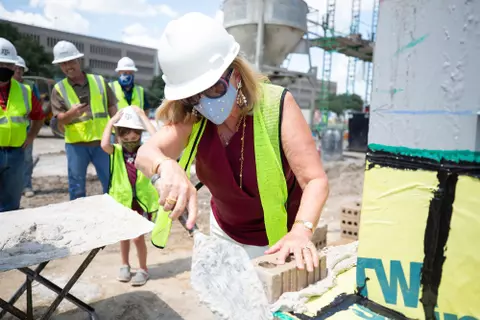 COLLEGE STATION, TX - AUGUST 07, 2020 - during swimming and diving facility tour in College Station, TX. Photo By Craig Bisacre/Texas A&M Athletics