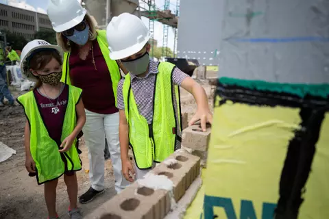 COLLEGE STATION, TX - AUGUST 07, 2020 - during swimming and diving facility tour in College Station, TX. Photo By Craig Bisacre/Texas A&M Athletics