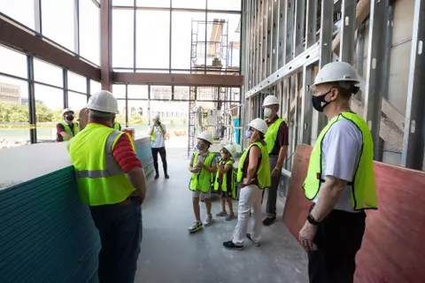 COLLEGE STATION, TX - AUGUST 07, 2020 - during swimming and diving facility tour in College Station, TX. Photo By Craig Bisacre/Texas A&M Athletics