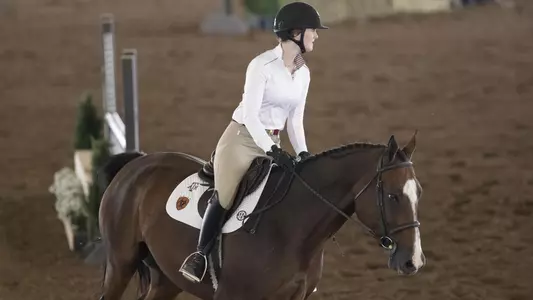 COLLEGE STATION, TX - 20210917 - Devon Thomas during the Equestrian maroon and white game