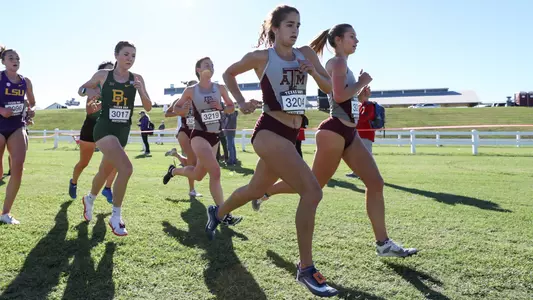 COLLEGE STATION, TX - October 16, 2021 - Julia Black during the Arturo Barrios Invitational at Watts Cross Country Course in College Station, TX. Photo By Aiden Shertzer/Texas A&M Athletics