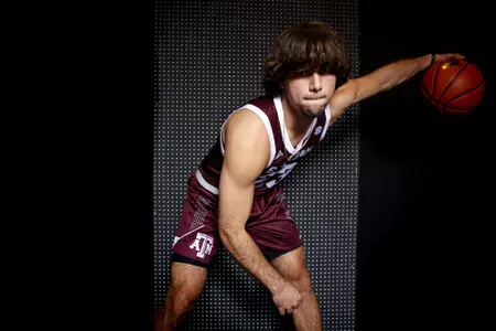 COLLEGE STATION, TX - July 14, 2021 - #23 Zach Walker of Texas A&M Aggies during Men’s Basketball Photo Day during in College Station, TX. Photo By Kate Luffman/Texas A&M Athletics