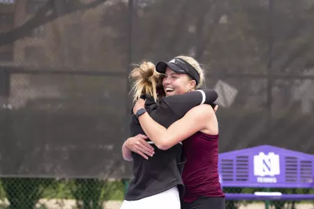 EVANSTON, IL - 20210508 - Texas A&M Aggies Women's Tennis vs. Northwestern Wildcats