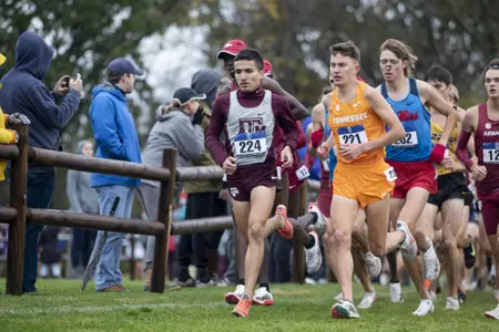 COLUMBIA, MISSOURI - October 29, 2021 - Eric Casarez during the SEC Cross Country Championships in COLUMBIA, MISSOURI. Photo By Aiden Shertzer/Texas A&M Athletics