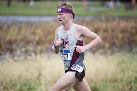 COLUMBIA, MISSOURI - October 29, 2021 - Brady Grant during the SEC Cross Country Championships in COLUMBIA, MISSOURI. Photo By Aiden Shertzer/Texas A&M Athletics