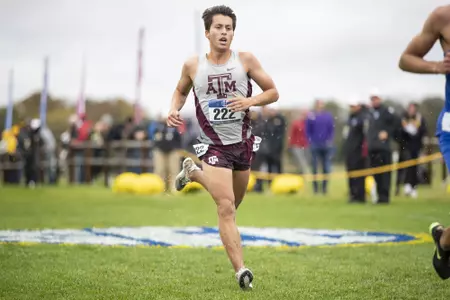 COLUMBIA, MISSOURI - October 29, 2021 - Juan Arcila during the SEC Cross Country Championships in COLUMBIA, MISSOURI. Photo By Aiden Shertzer/Texas A&M Athletics