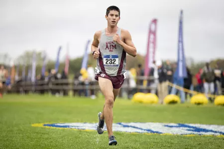 COLUMBIA, MISSOURI - October 29, 2021 - Victor Zuniga during the SEC Cross Country Championships in COLUMBIA, MISSOURI. Photo By Aiden Shertzer/Texas A&M Athletics