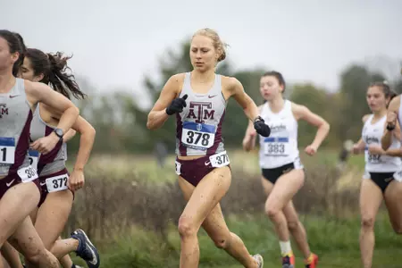 COLUMBIA, MISSOURI - October 29, 2021 - Maddie Livingston during the SEC Cross Country Championships in COLUMBIA, MISSOURI. Photo By Aiden Shertzer/Texas A&M Athletics