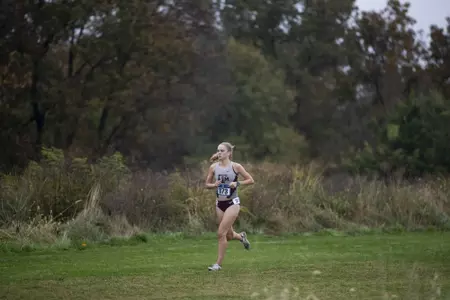 COLUMBIA, MISSOURI - October 29, 2021 - Katelyn Buckley during the SEC Cross Country Championships in COLUMBIA, MISSOURI. Photo By Aiden Shertzer/Texas A&M Athletics