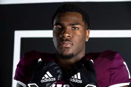 COLLEGE STATION, TX - July 27, 2021 - Defensive back Deuce Harmon #11 of the Texas A&M Aggies during Texas A&M Aggies Football photo day in College Station, TX. Photo By Craig Bisacre/Texas A&M Athletics