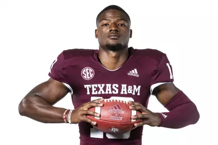 COLLEGE STATION, TX - July 27, 2021 - Defensive back Brian Williams #13 of the Texas A&M Aggies during Texas A&M Aggies Football photo day in College Station, TX. Photo By Craig Bisacre/Texas A&M Athletics