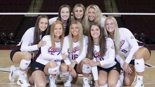 COLLEGE STATION, TX - 20210818 - Texas A&M Aggies Volleyball Team Photo