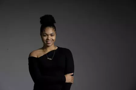 COLLEGE STATION, TX - October 19, 2021 - Guard Jordan Nixon #5 of the Texas A&M Aggies during women’s basketball photo day in College Station, TX. Photo By Kate Luffman/Texas A&M Athletics