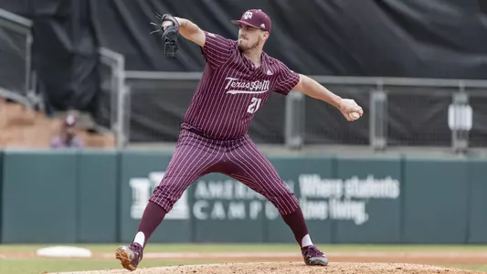 Jonathan Childress pitches against Xavier