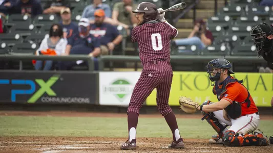 Ray Alejo await a pitch against Auburn in the Round Rock Classic