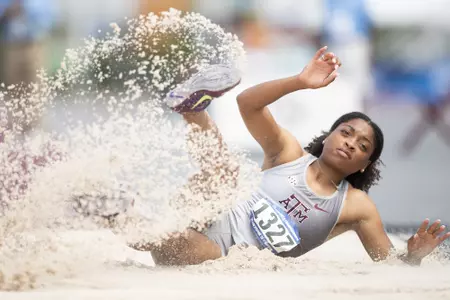 COLLEGE STATION, TX - May 27, 2021 - during NCAA Outdoor Track and Field West Prelims at E.B. Cushing Stadium in College Station, TX. Photo By Bailey Orr/Texas A&M Athletics