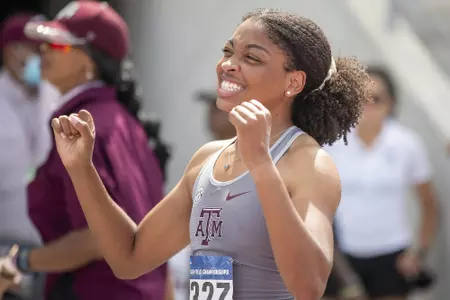 COLLEGE STATION, TX - May 27, 2021 - during NCAA Outdoor Track and Field West Prelims at E.B. Cushing Stadium in College Station, TX. Photo By Craig Bisacre/Texas A&M Athletics