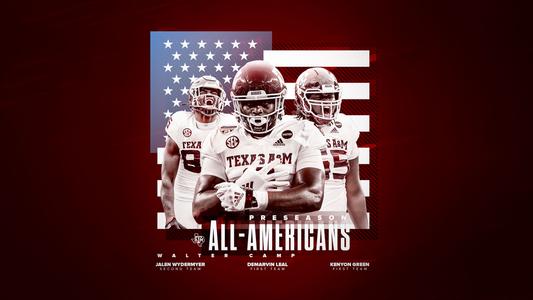 Preseason All-Americans Walter Camp featuring DeMarvin Leal Kenyon Green and Jalen Wydermyer