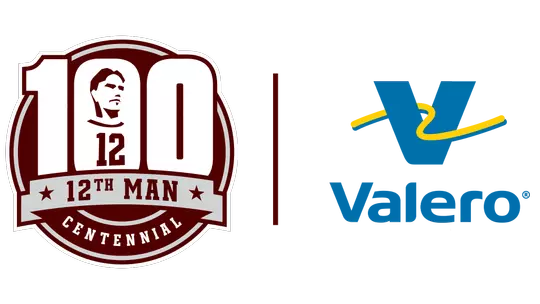 12th Man Centennial and Valero Lockup