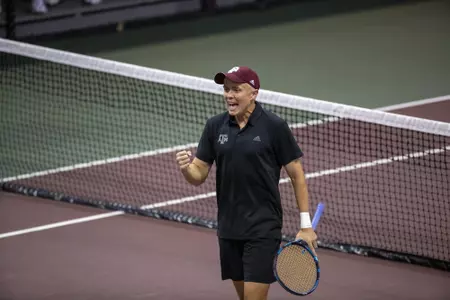 COLLEGE STATION, TX - 20210226 - Texas A&M Aggies Men's Tennis vs. South Carolina Gamecocks