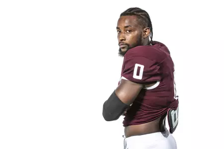 COLLEGE STATION, TX - July 28, 2021 - Wide receiver Ainias Smith #0 of the Texas A&M Aggies during Texas A&M Aggies Texas A&M Aggies Football Photo Day at The Studio in Kyle Field in College Station, TX. Photo By Texas A&M Athletics/Texas A&M Athletics